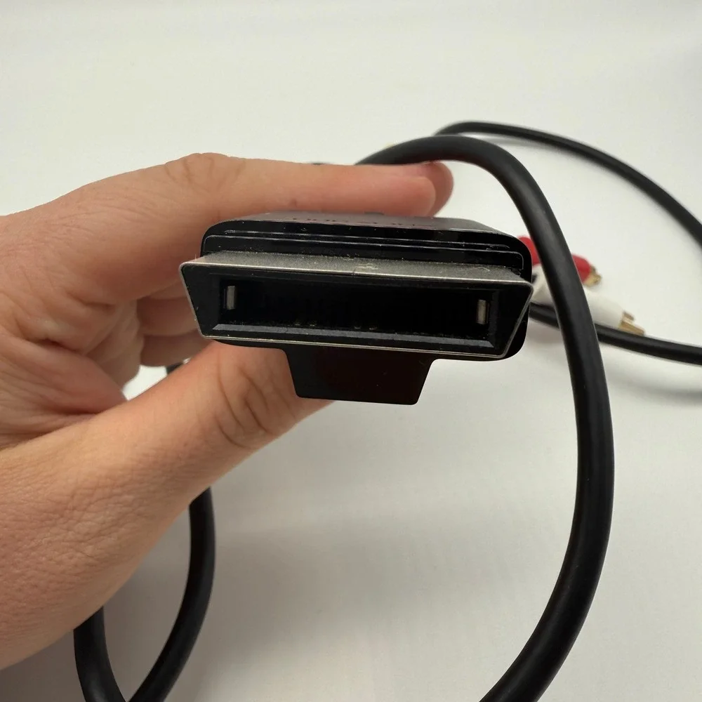 Microsoft Xbox 360 Composite AV Cable OEM Black X821376-002 RCA Audio Video